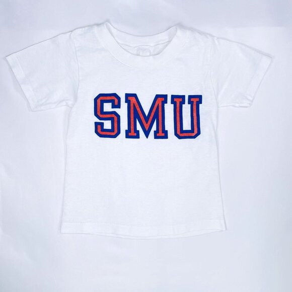 Vintage 1980s SMU Southern Methodist University Short Sleeve T Shirt 4T / 4 - Picture 7 of 7